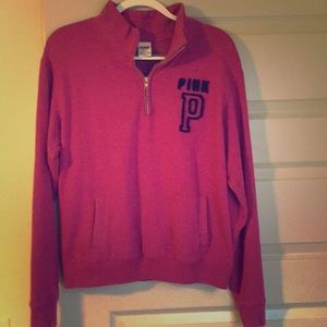 Pink half zip hoodie
